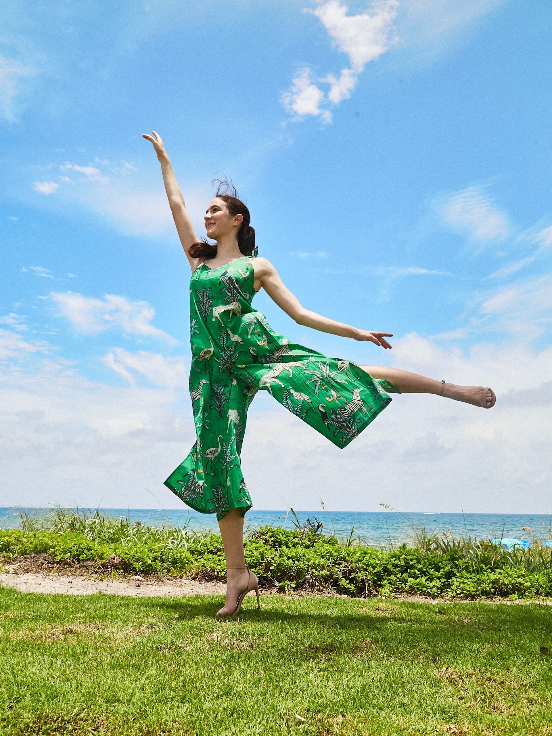 Angel Jumpsuit | Zoo Vivid Green