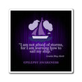 Inspirational Epilepsy Awareness Magnet - Sail My Ship Design
