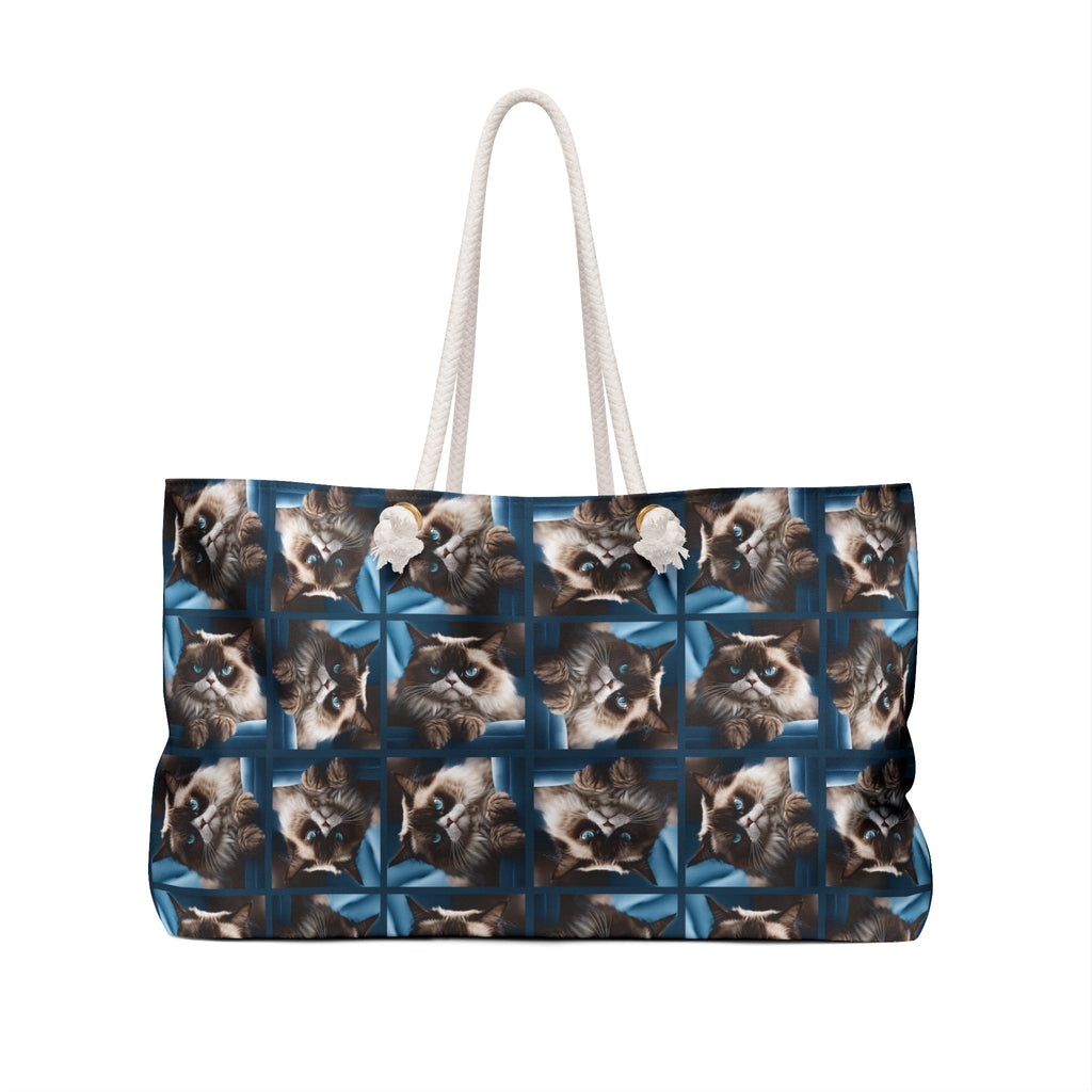 Irritable Cat Print Weekender Bag for Cat Lovers