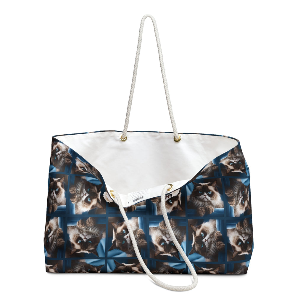Irritable Cat Print Weekender Bag for Cat Lovers
