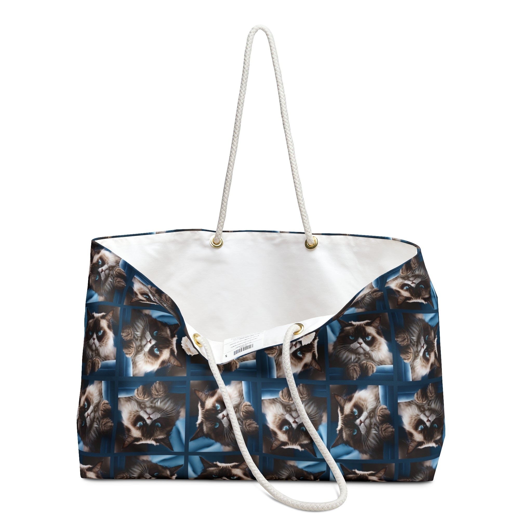 Irritable Cat Print Weekender Bag for Cat Lovers