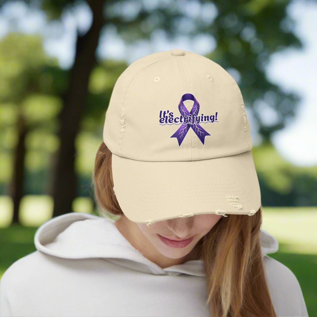 I'm Electrifying Unisex Distressed Cap for Epilepsy Awareness