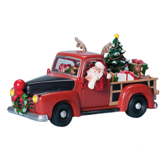 Red Pickup Truck Music Box