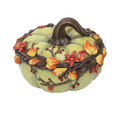 Resin Pumpkin Decor - 5.5 Inch - Green