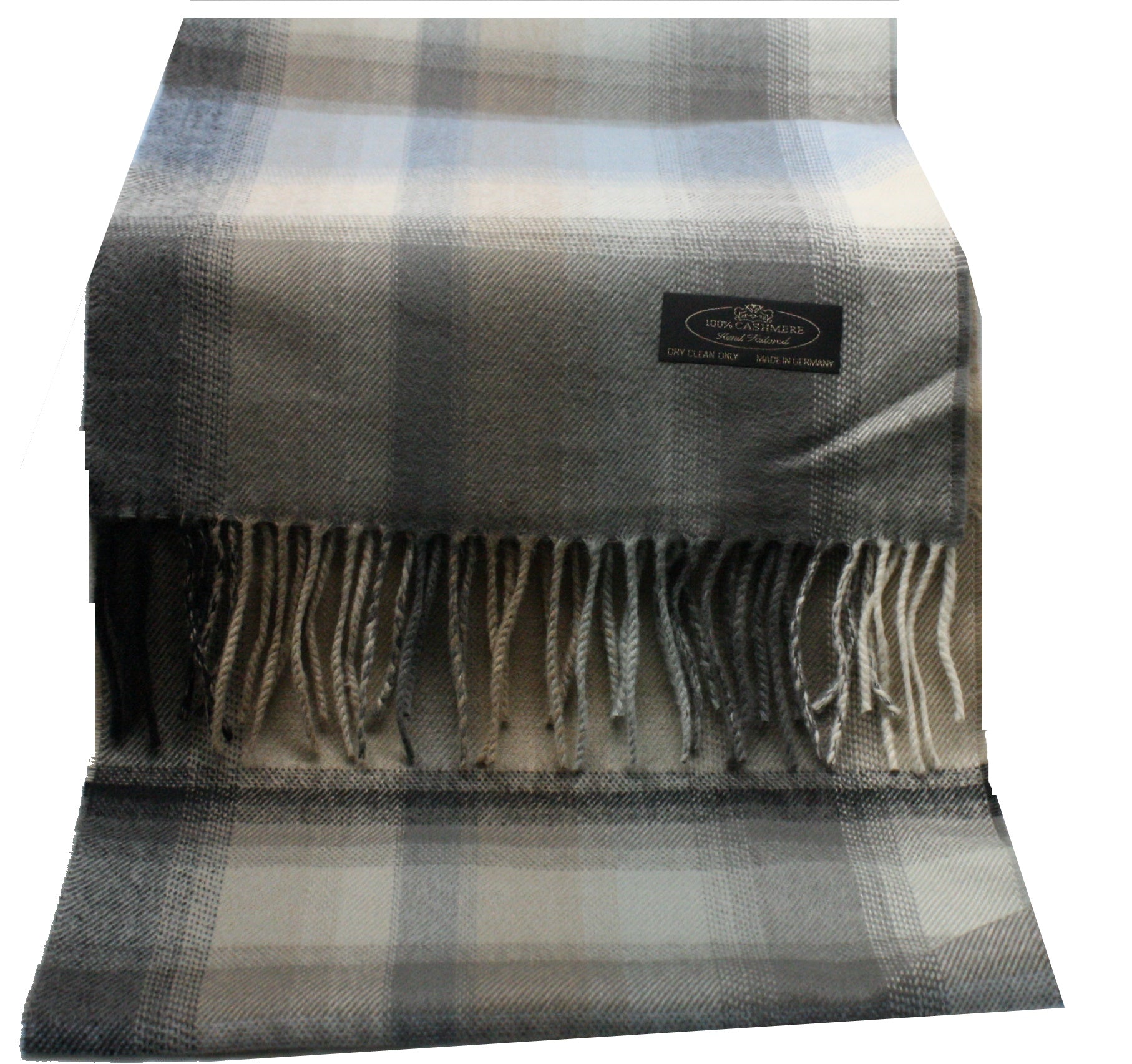 Earth Tones With Blue  Cashmere Scarf