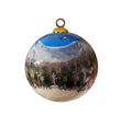 Hand Painted Glass Globe Ornament - A Vermont Barn Scene