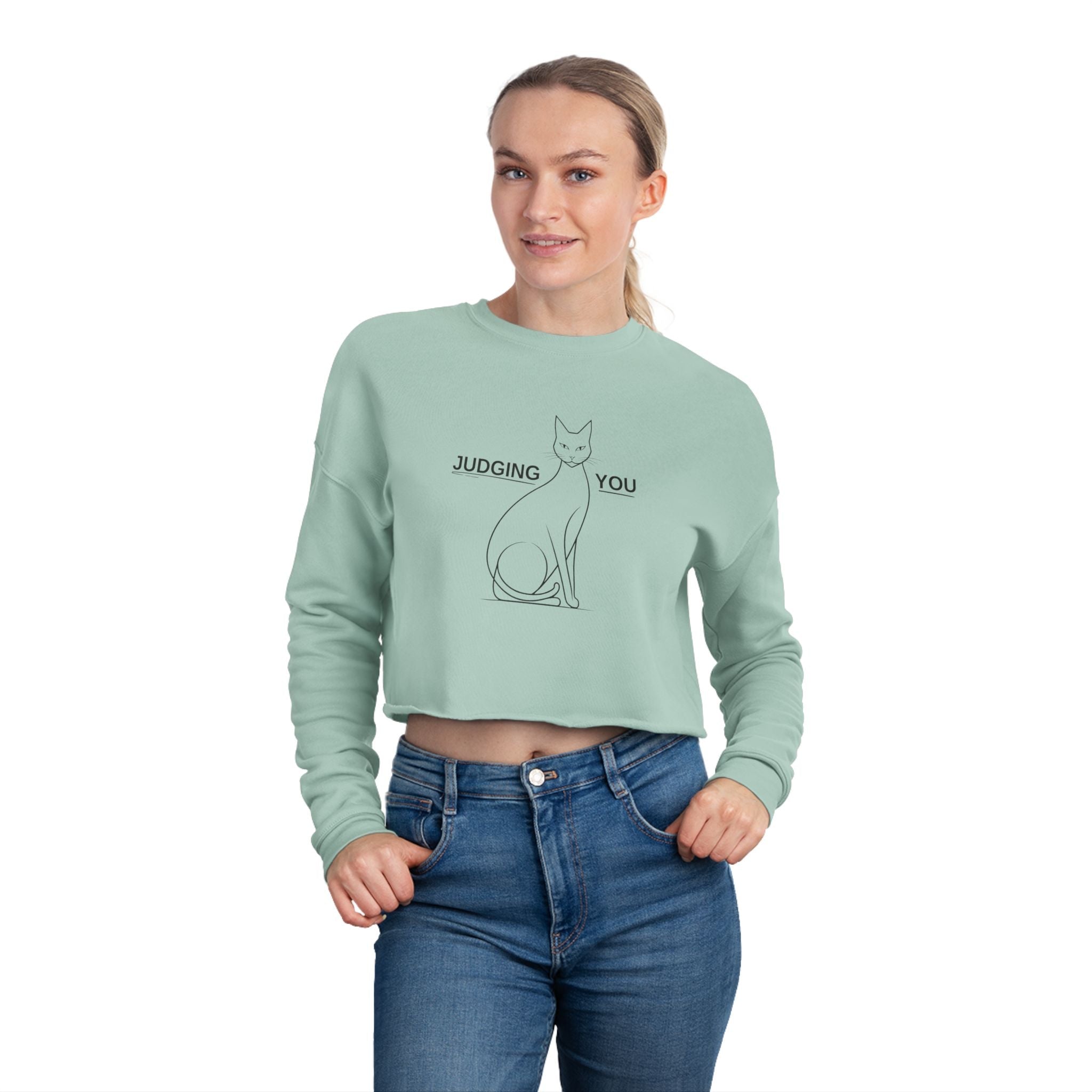 Judging You Women's Cropped Sweatshirt