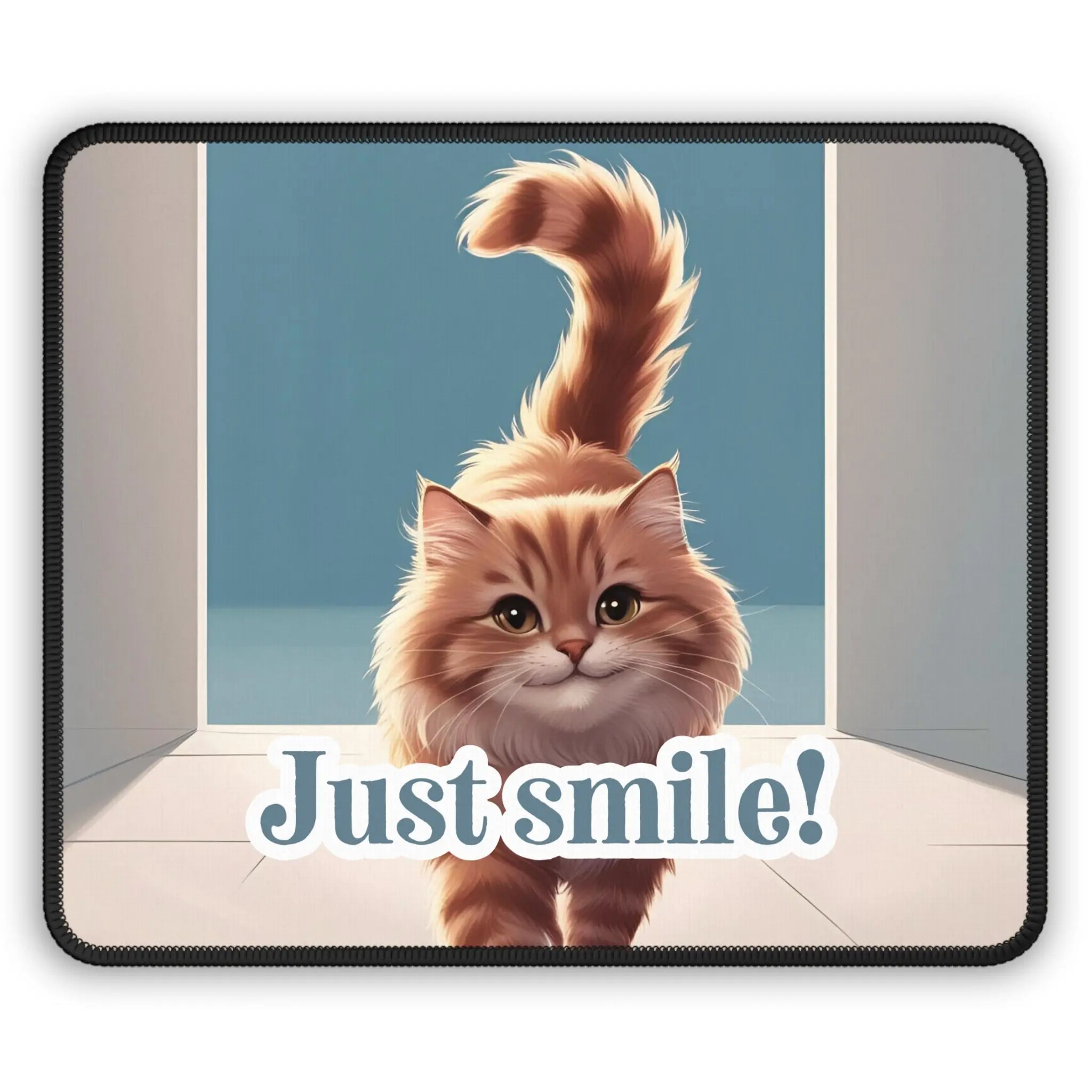Just Smile! Cat Gaming Mouse Pad - Cute Desk Accessory