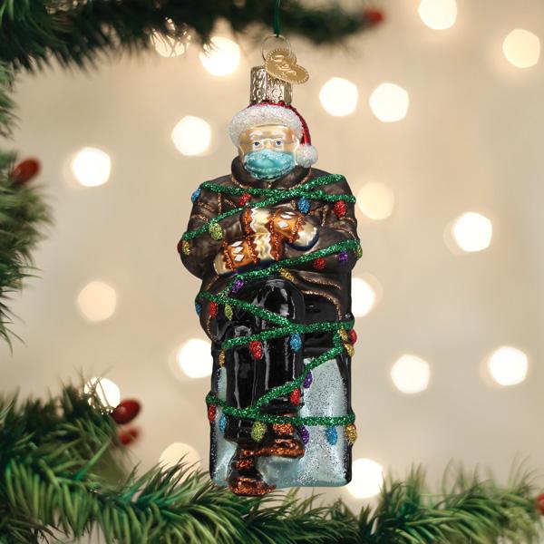 Bernie Sanders Mitten Meme Christmas Ornament
