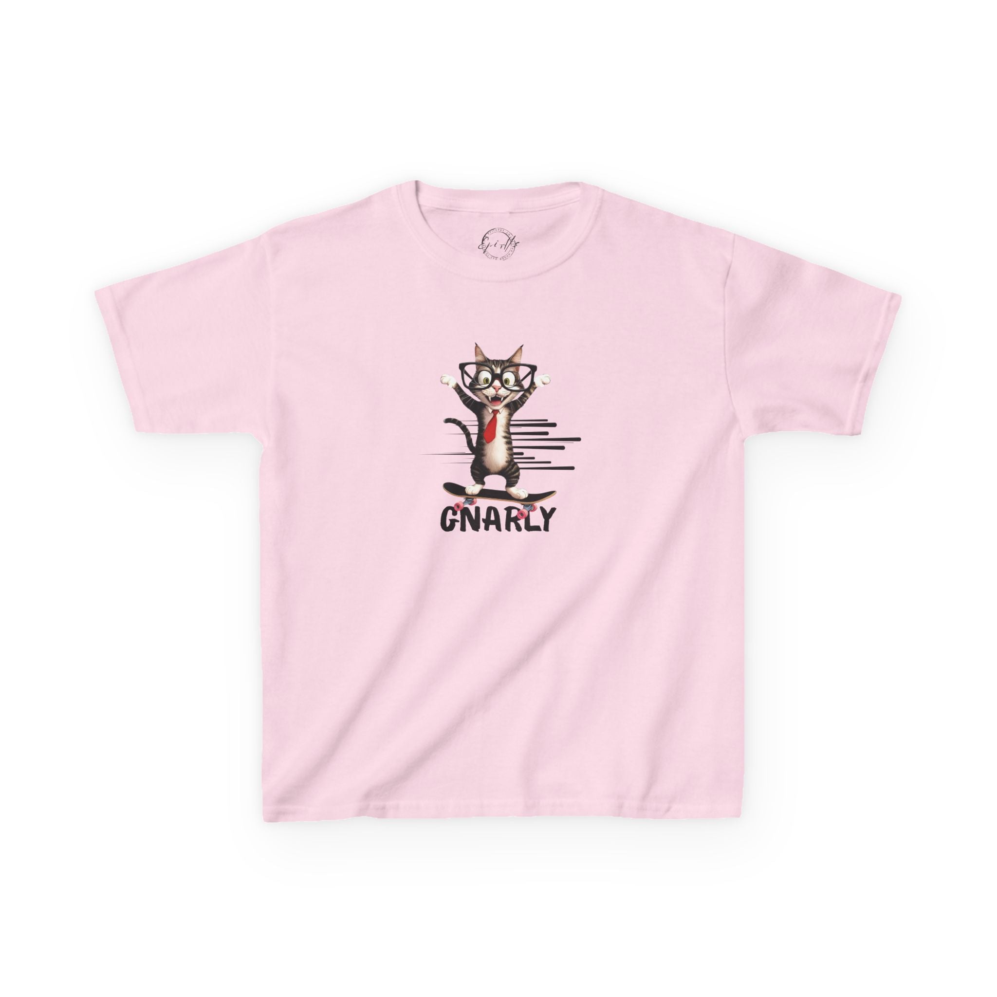 Kids Gnarly Cat Tee - Fun and Playful Cotton T-Shirt for Children