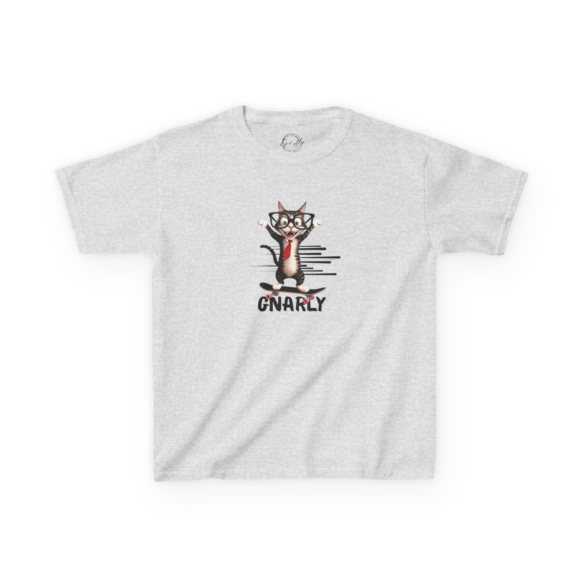 Kids Gnarly Cat Tee - Fun and Playful Cotton T-Shirt for Children
