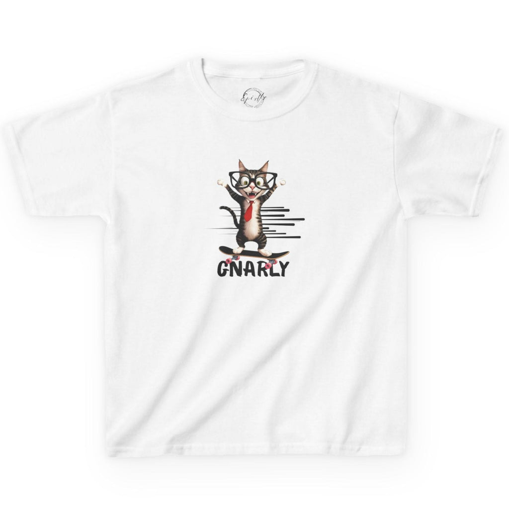 Kids Gnarly Cat Tee - Fun and Playful Cotton T-Shirt for Children