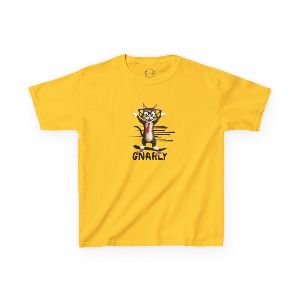 Kids Gnarly Cat Tee - Fun and Playful Cotton T-Shirt for Children