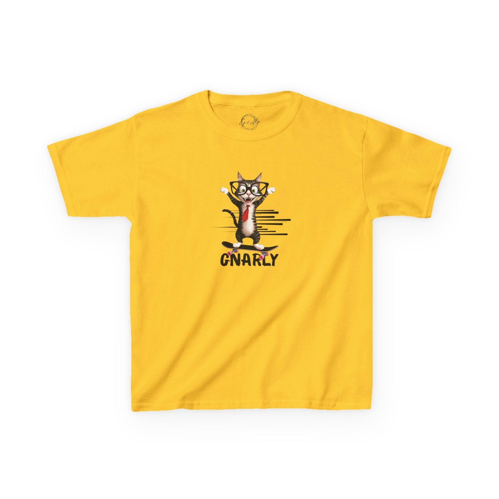 Kids Gnarly Cat Tee - Fun and Playful Cotton T-Shirt for Children
