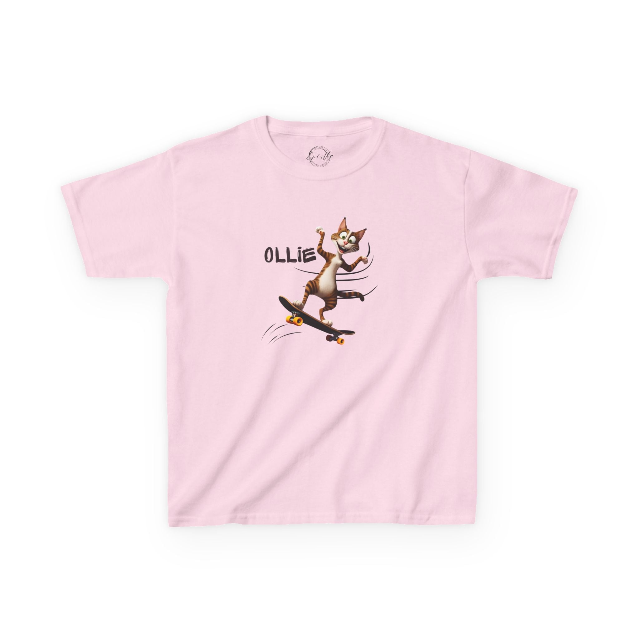 Kids Ollie Cat Tee - Fun and Playful Cotton T-Shirt for Children