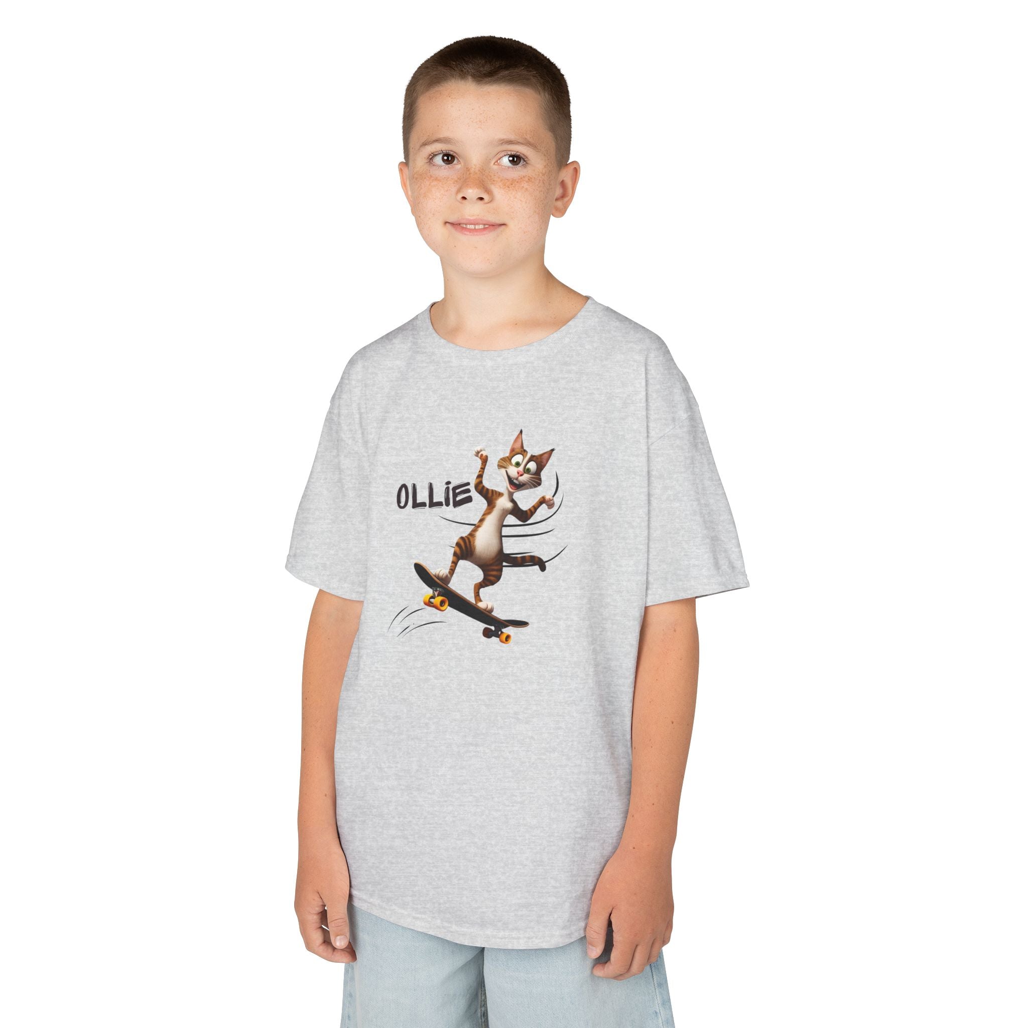 Kids Ollie Cat Tee - Fun and Playful Cotton T-Shirt for Children