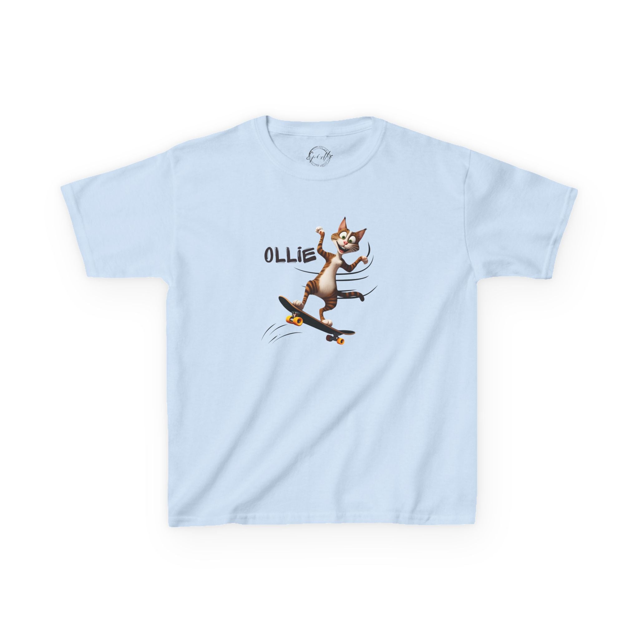 Kids Ollie Cat Tee - Fun and Playful Cotton T-Shirt for Children