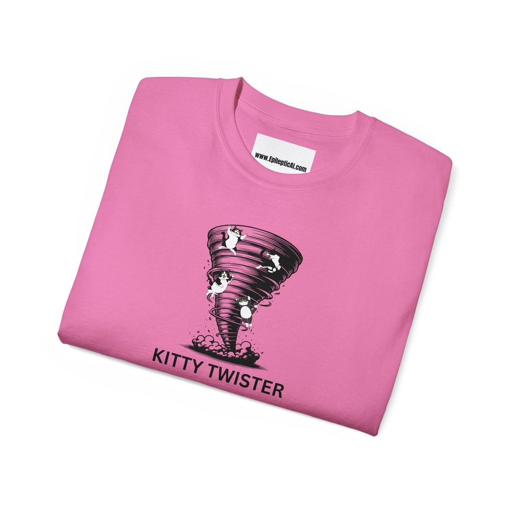 Kitty Twister Unisex Ultra Cotton Tee – Cat Tornado Funny Cat Shirt