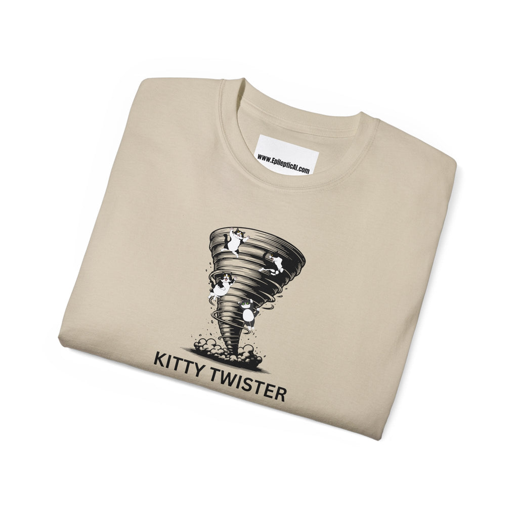 Kitty Twister Unisex Ultra Cotton Tee – Cat Tornado Funny Cat Shirt