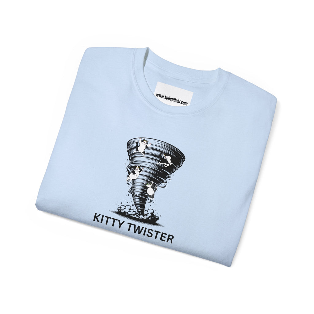 Kitty Twister Unisex Ultra Cotton Tee – Cat Tornado Funny Cat Shirt