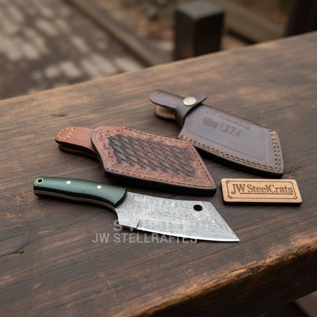 Ko-Bunka Knife Damascus Steel, Reverse Tanto