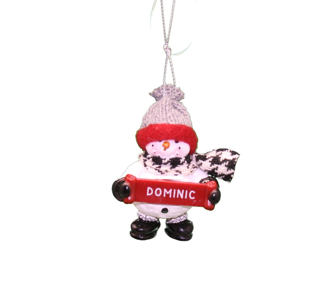 Cozy Snowman Ornament (Letters A - F) -