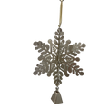 Snowflake With Rounded Branch Form and Bell Ornament