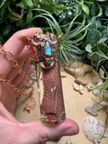 Labradorite, Barnacles, and Starfish Arm Oddity Vial Necklace