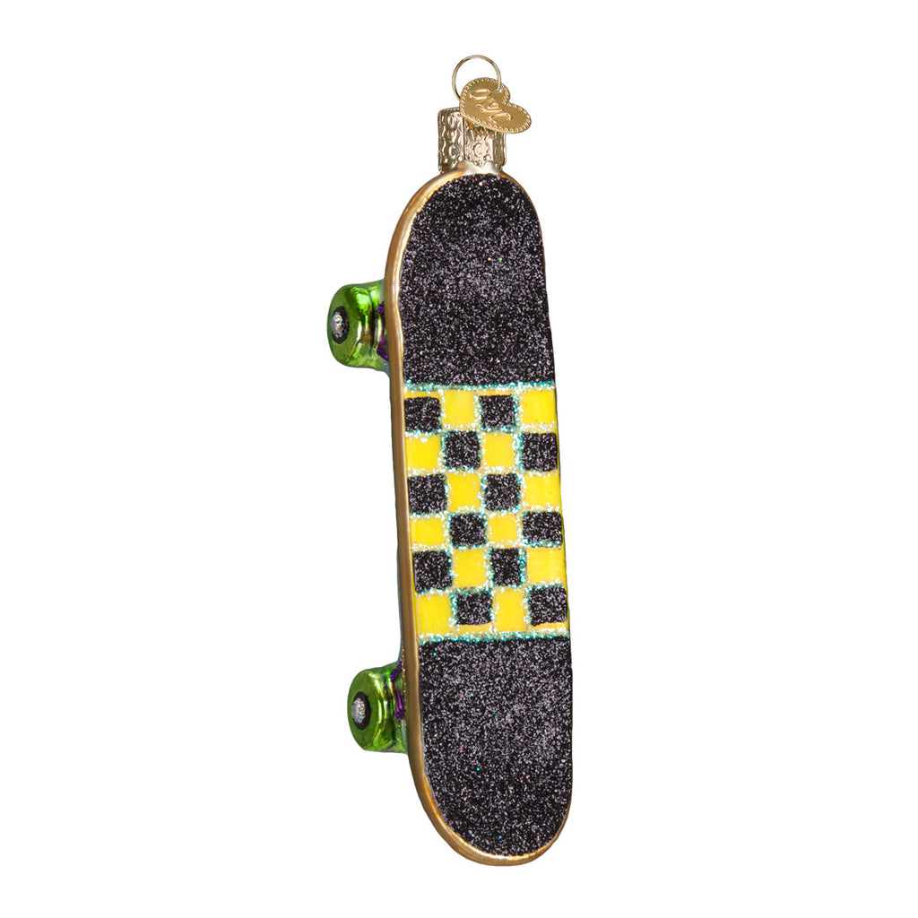 Skateboard Ornament Glass Ornament
