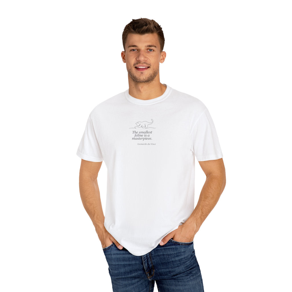 Leonardo da Vinci Inspired Unisex T-Shirt - "The Smallest Feline is a Masterpiece"