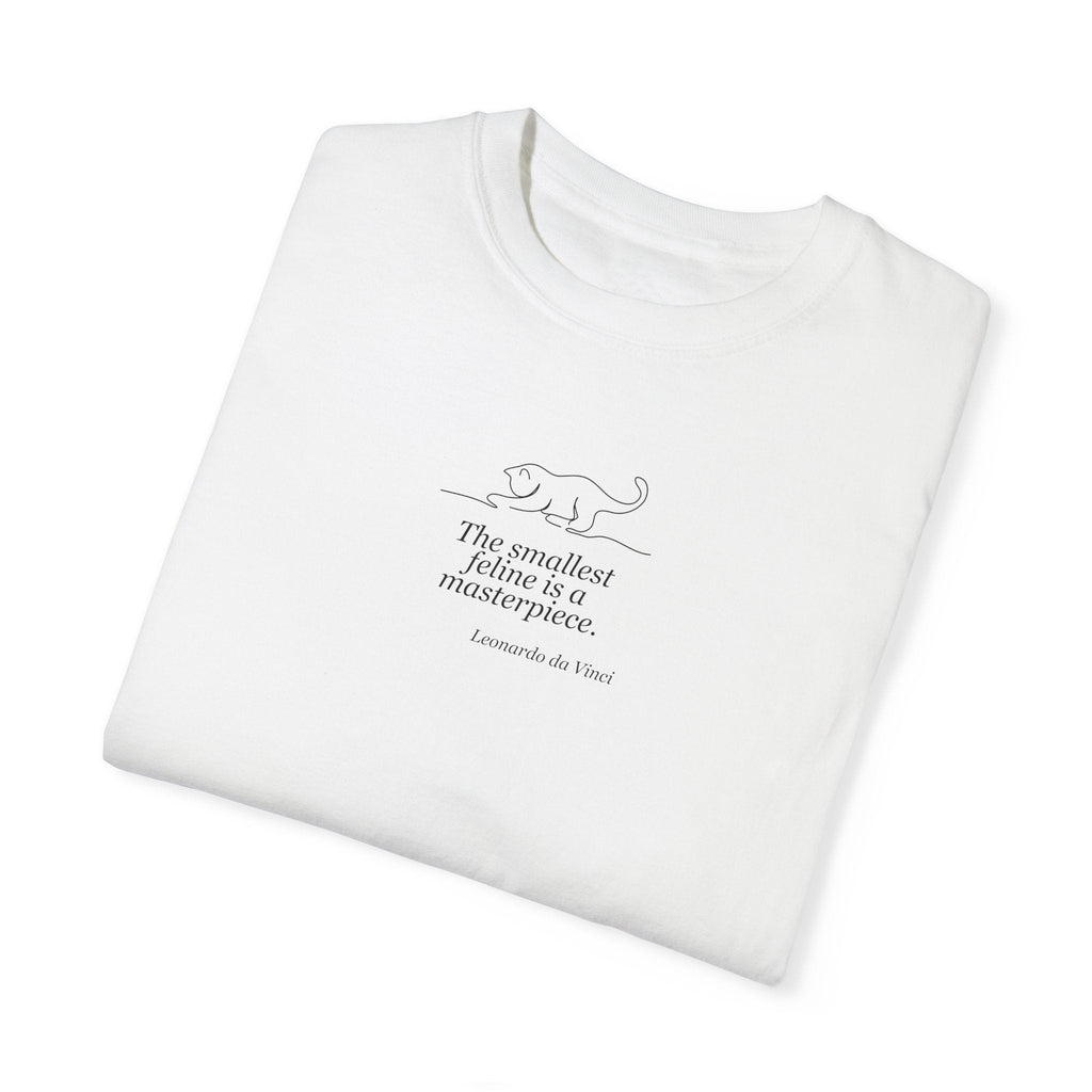 Leonardo da Vinci Inspired Unisex T-Shirt - "The Smallest Feline is a Masterpiece"