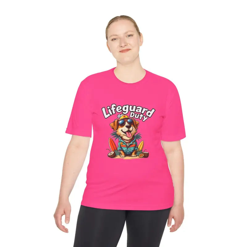 Ocean State Styles Lifeguard Dog T Shirt Moisture Wicking