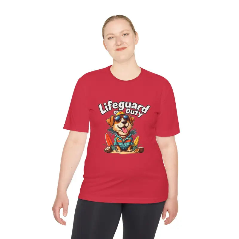 Ocean State Styles Lifeguard Dog T Shirt Moisture Wicking