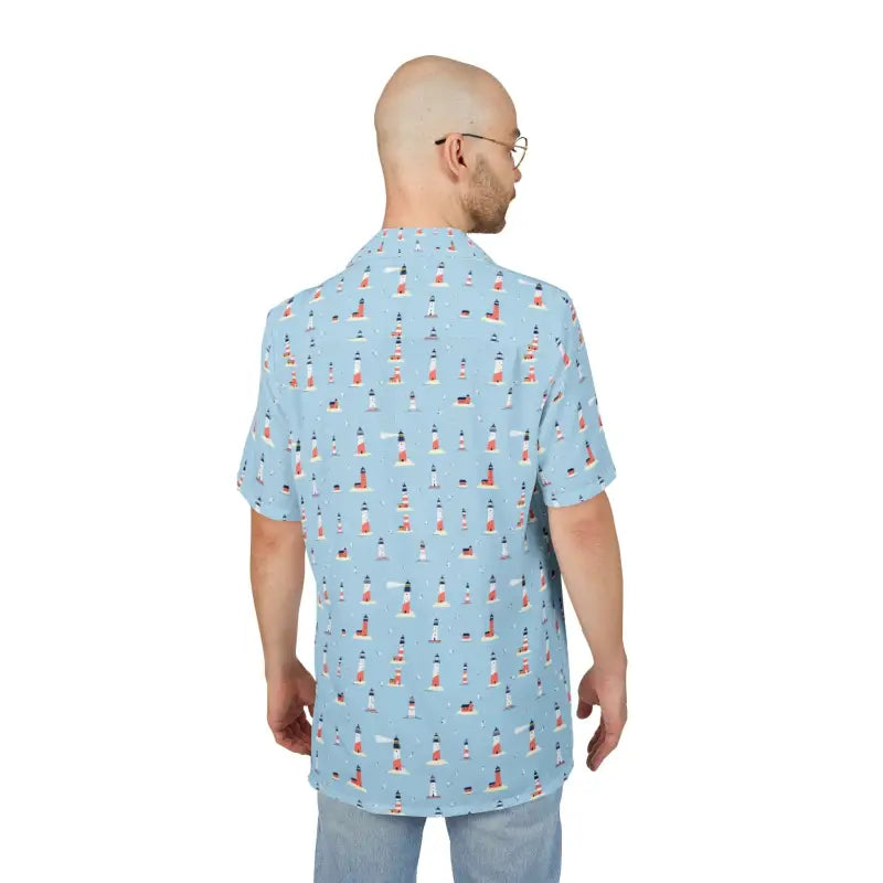 Ocean State Styles Hawaiian Shirt Lighthouse Pattern