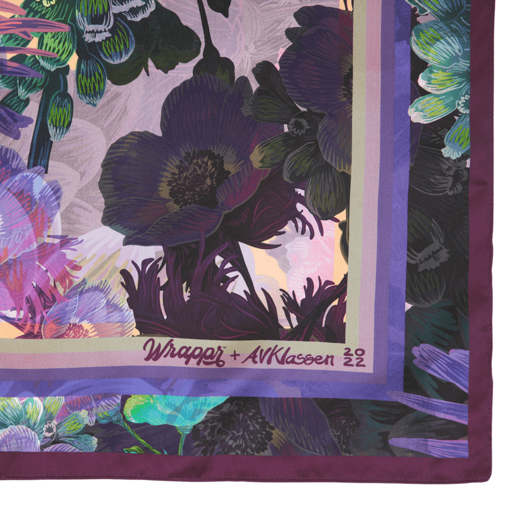Lilac | 35" Mulberry Silk Furoshiki Gift Wrap by Adam Klassen