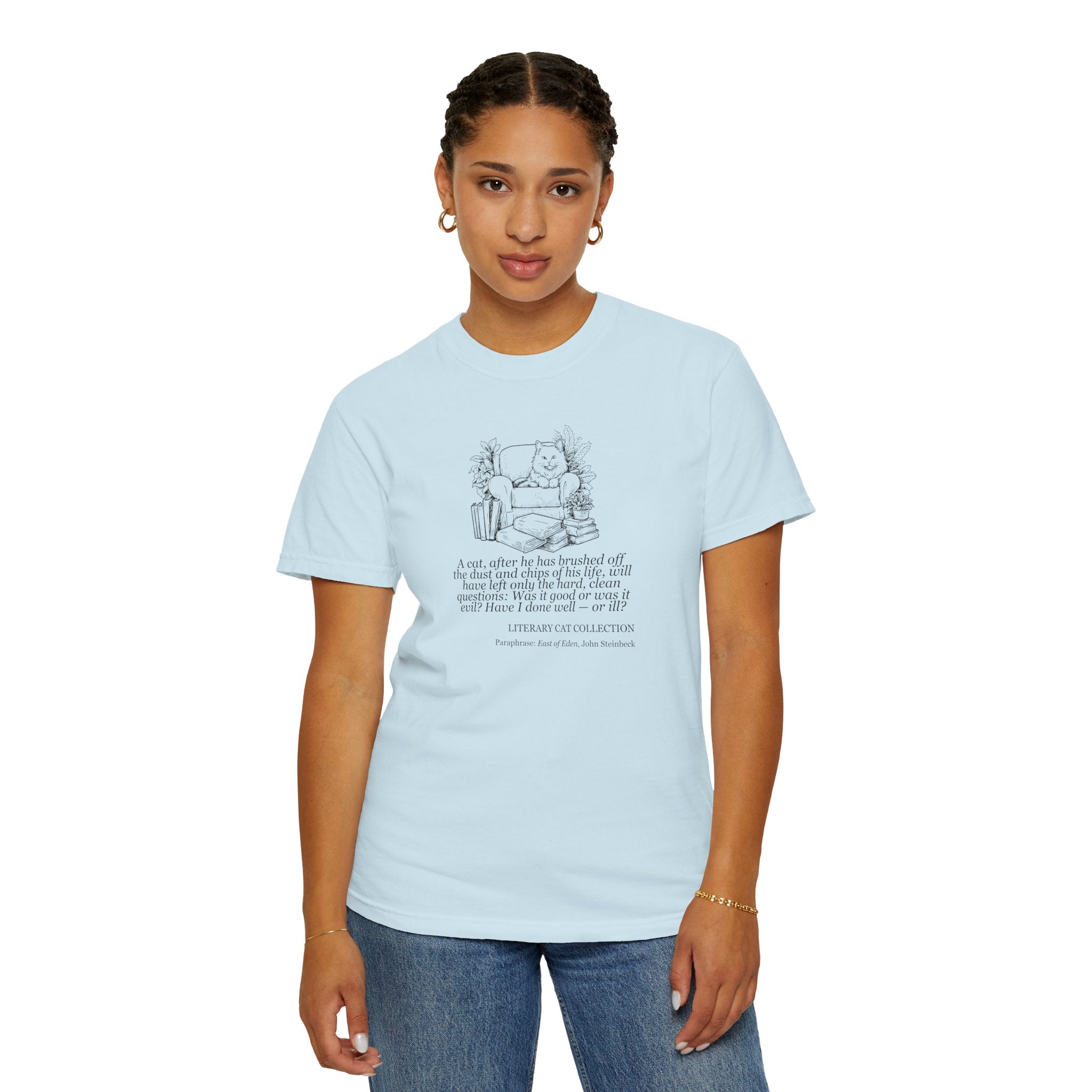 Literary Cat Unisex T-Shirt - East of Eden