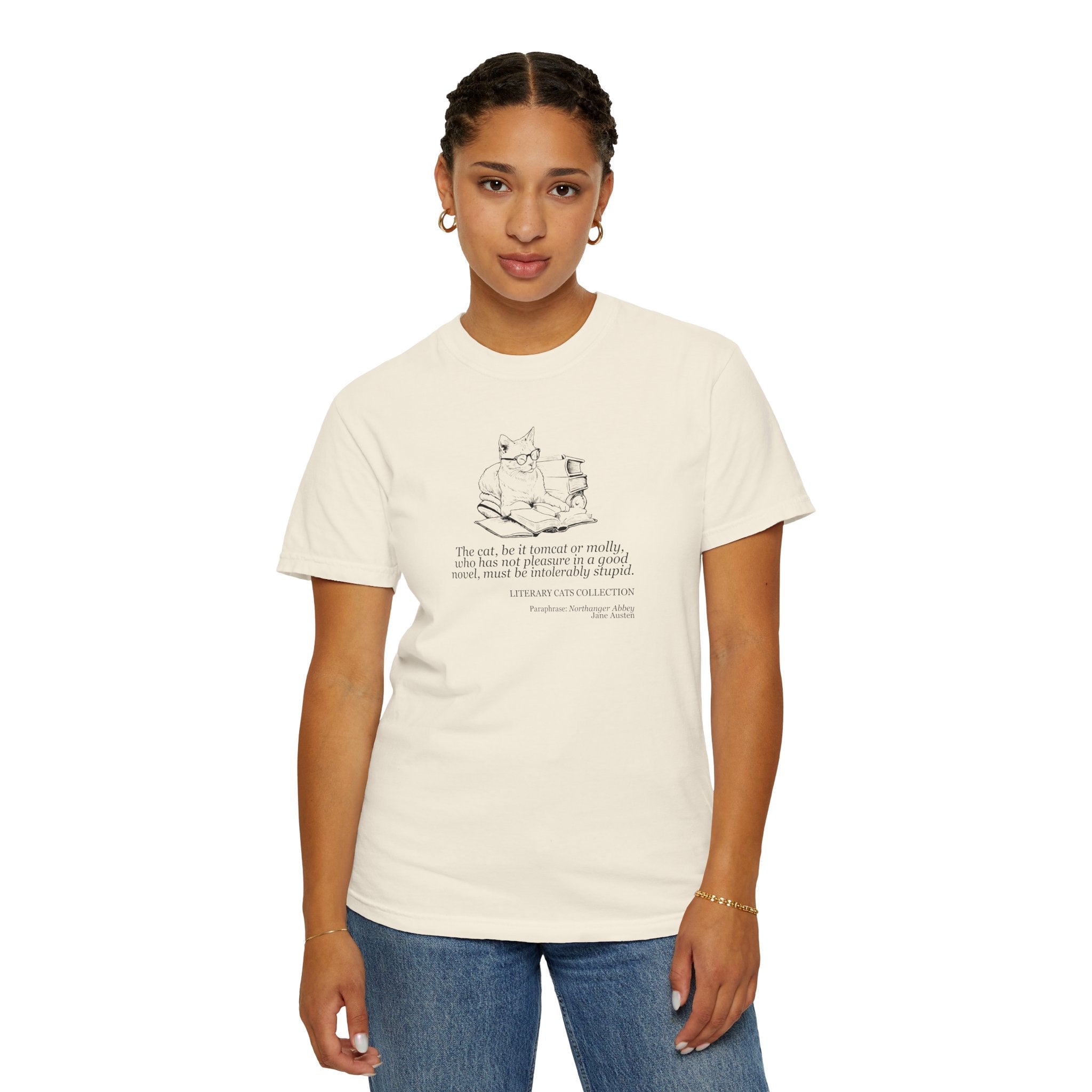 Literary Cat Unisex T-Shirt - Northanger Abbey