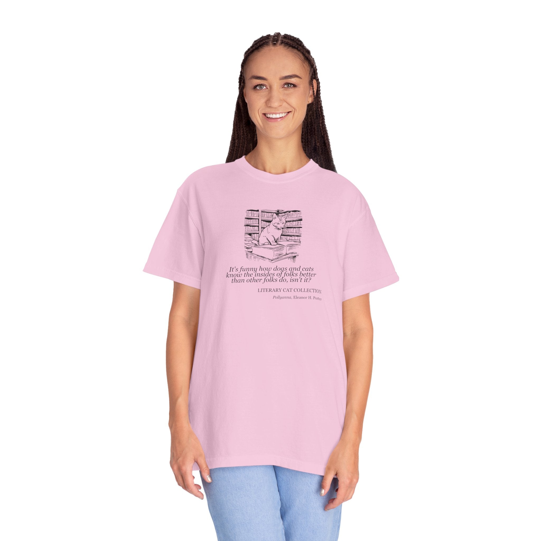 Literary Cat Unisex T-Shirt - Pollyanna