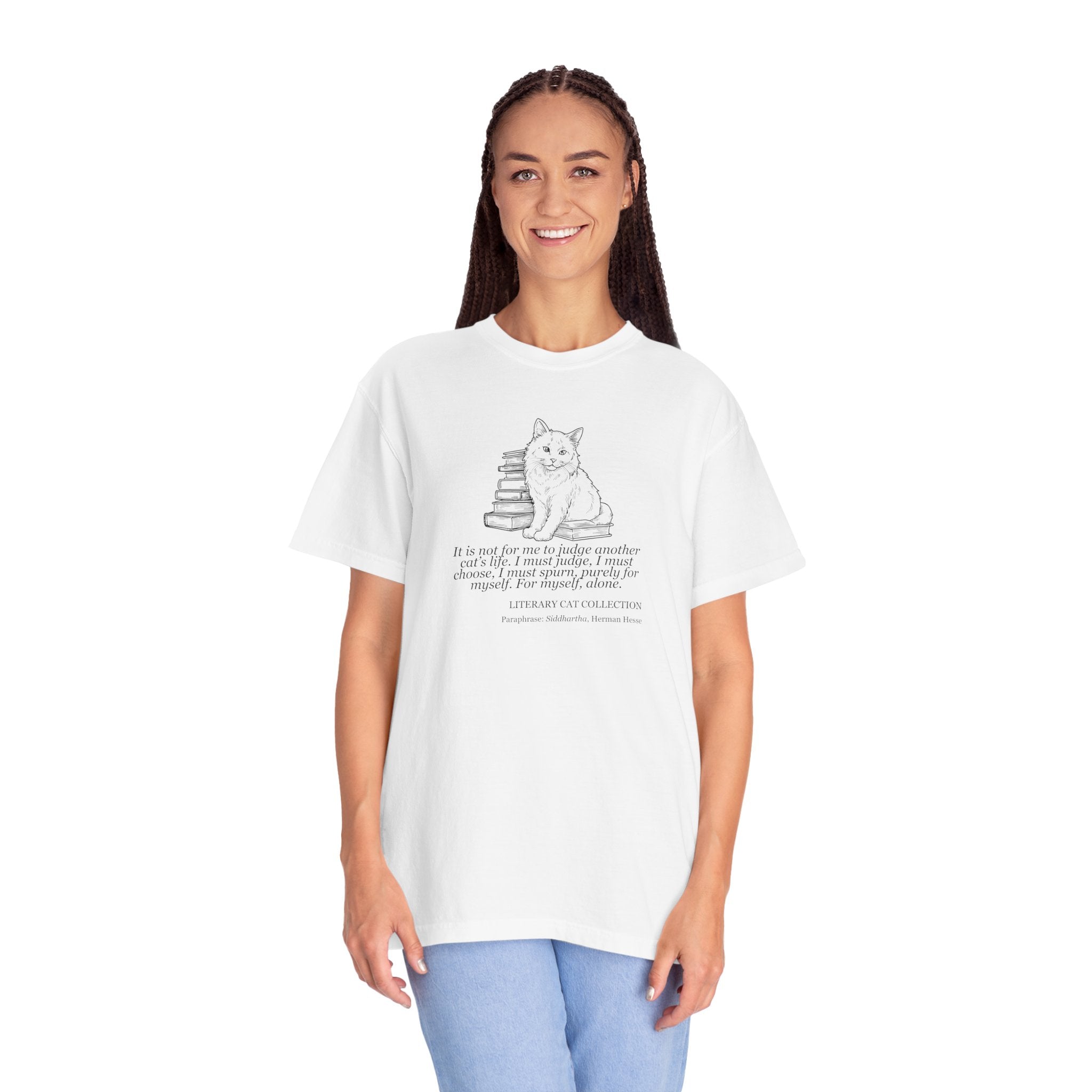 Literary Cat Unisex T-Shirt - Siddhartha