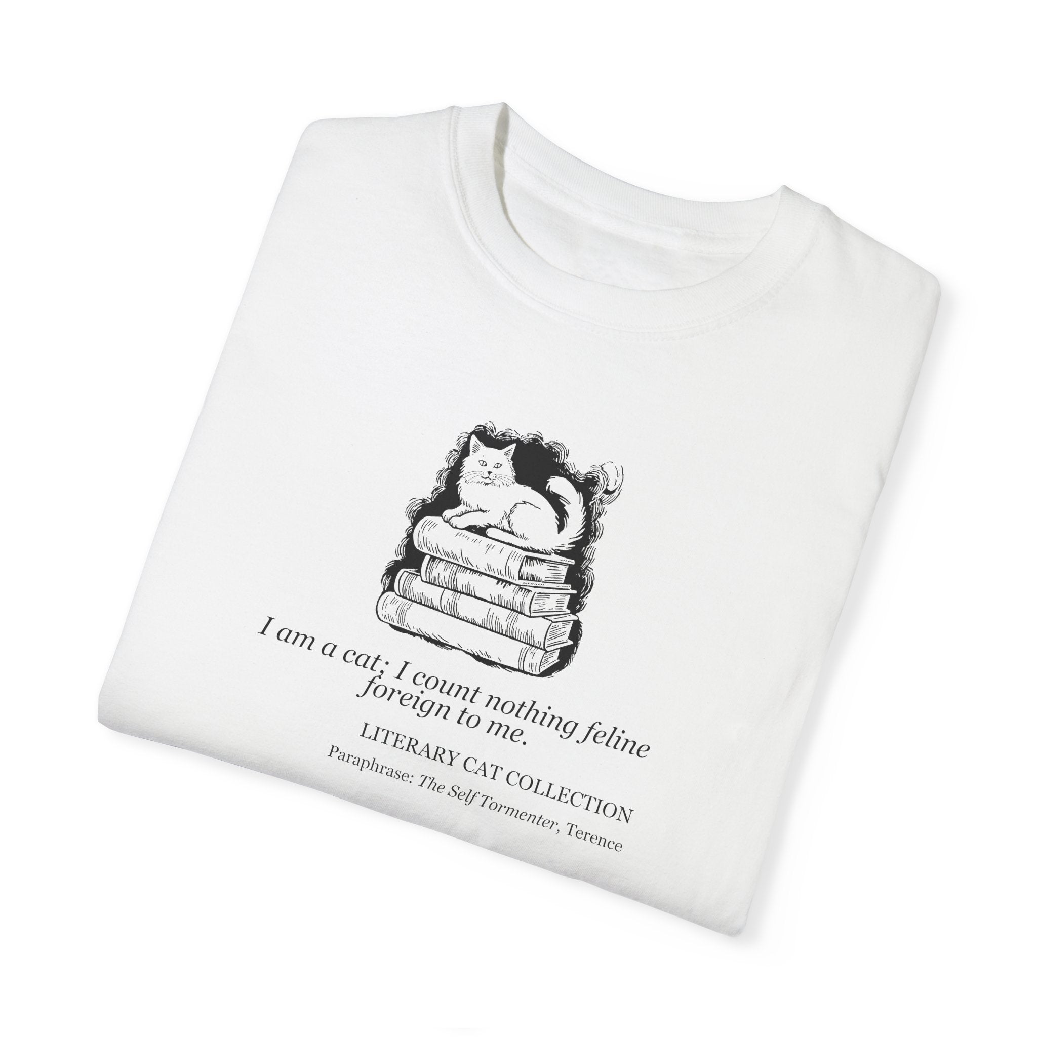 Literary Cat Unisex T-Shirt - The Self Tormenter