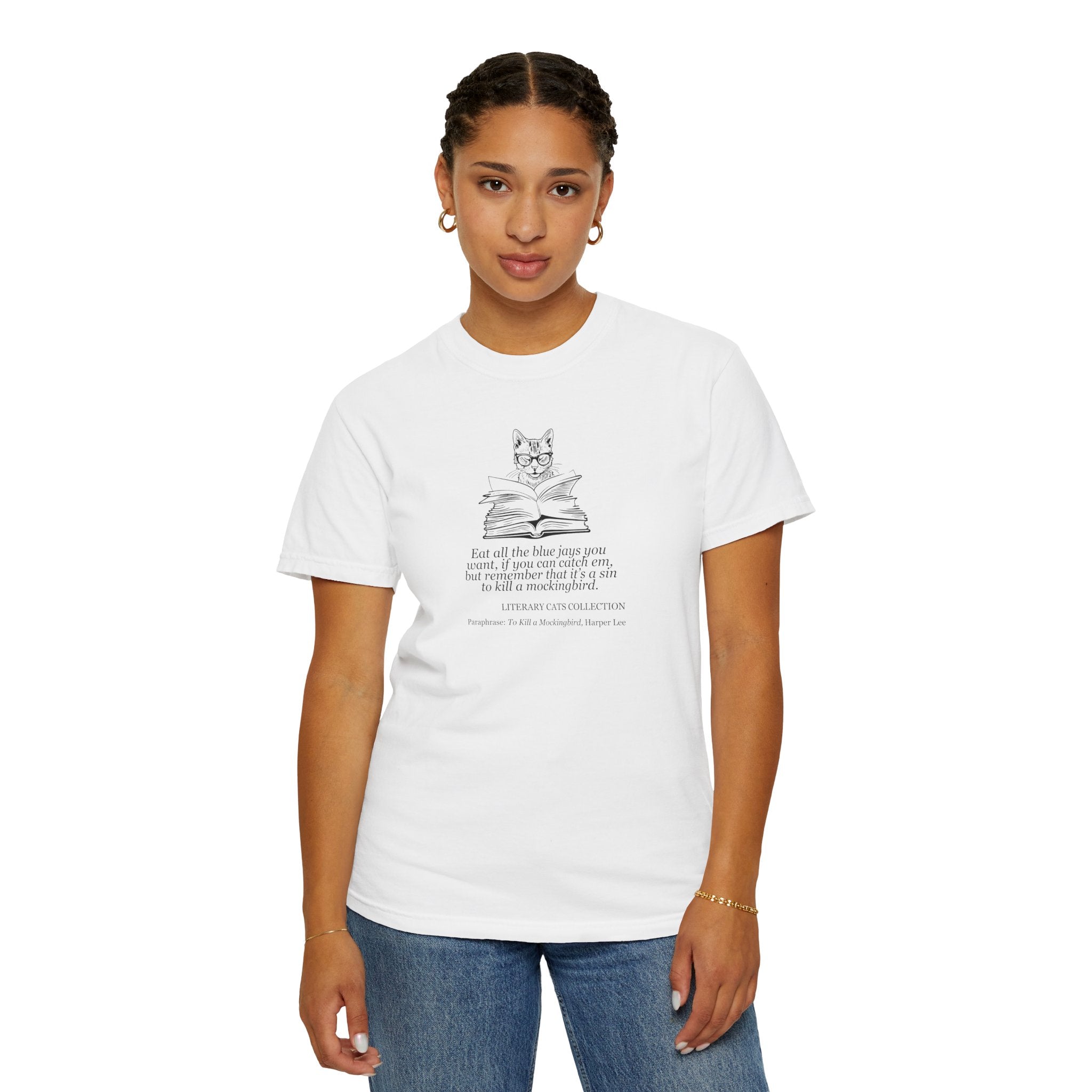 Literary Cat Unisex T-Shirt - To Kill a Mockingbird