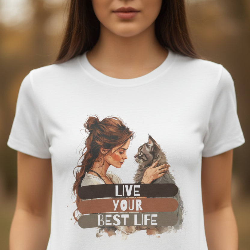 Live Your Best Life Women's Tee - Comfortable Softstyle Shirt for Everyday Wear