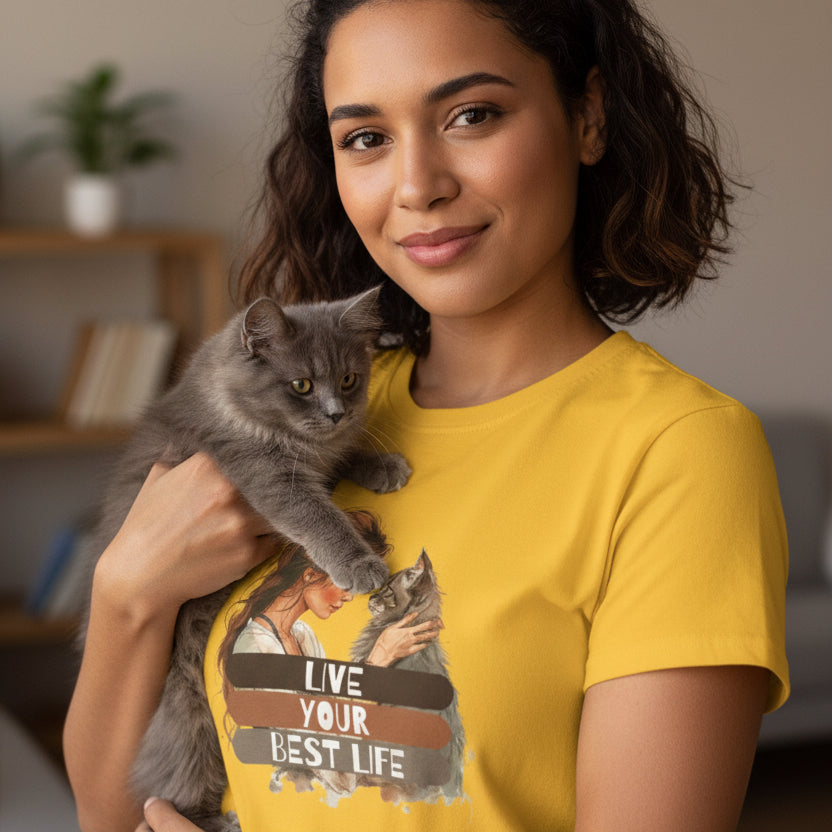 Live Your Best Life Women's Tee - Comfortable Softstyle Shirt for Everyday Wear