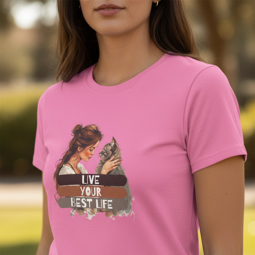Live Your Best Life Women's Tee - Comfortable Softstyle Shirt for Everyday Wear