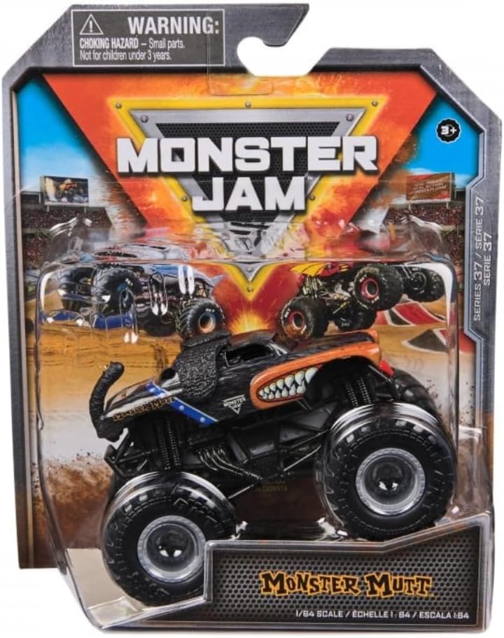 Monster Jam Official 1:64 Scale Monster Truck -  Monster Mutt Black