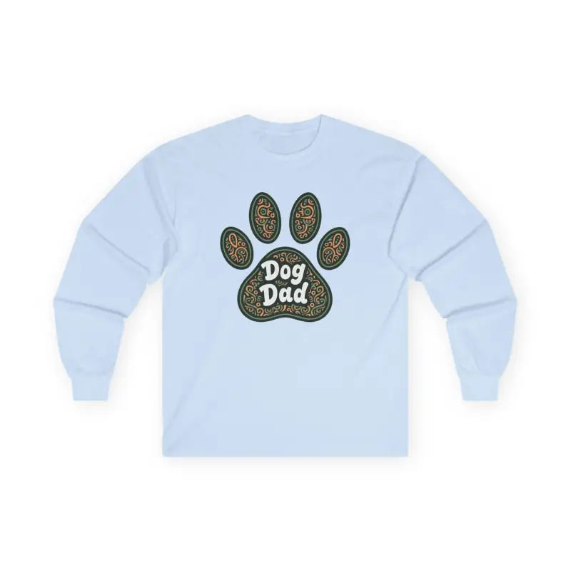 Ocean State Styles Long Sleeve Shirt Dog Dad Paw Print