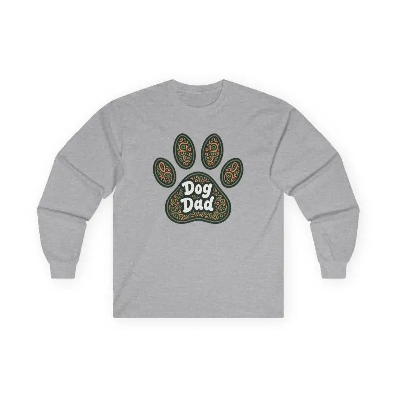 Ocean State Styles Long Sleeve Shirt Dog Dad Paw Print