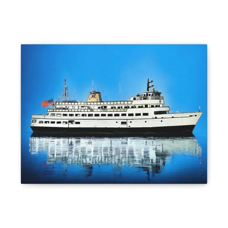Ocean State Styles Canvas Art Block Island Ferry Stretched