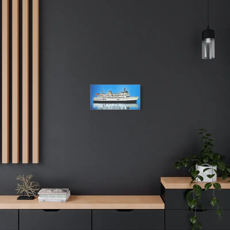 Ocean State Styles Canvas Art Block Island Ferry Stretched