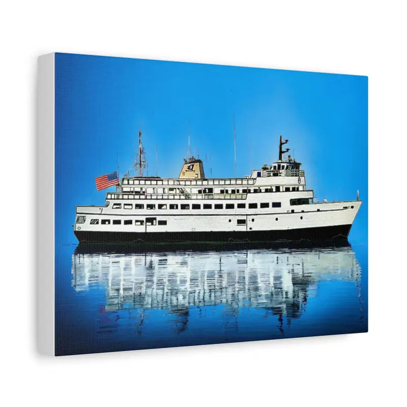 Ocean State Styles Canvas Art Block Island Ferry Stretched